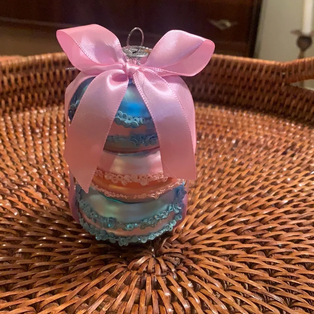 Macaron Trio Hanging Ornament by Gerson NWT